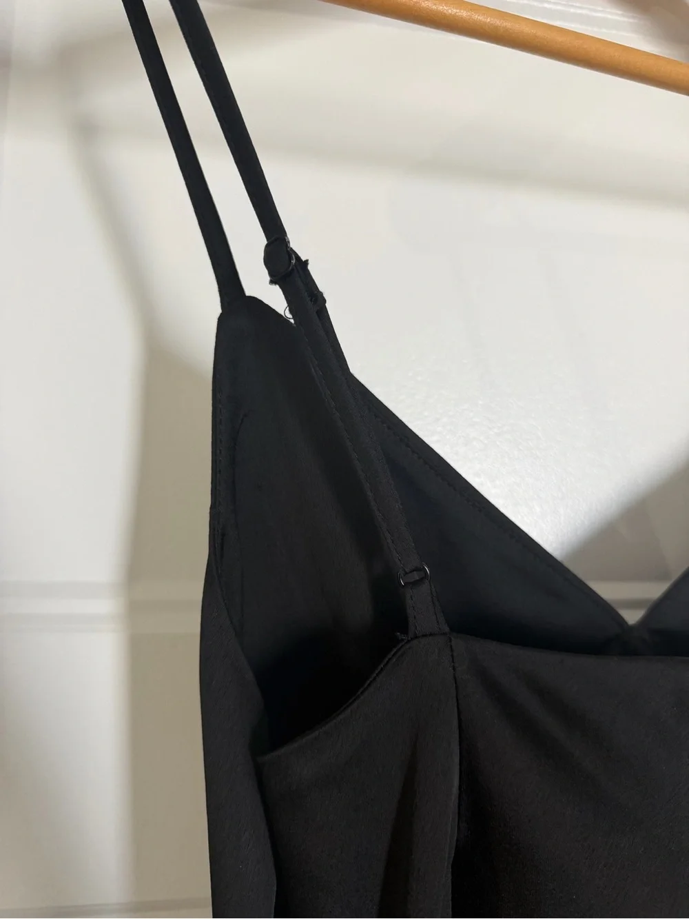 DYNAMITE BLACK SATIN SLIP DRESS - Picture 3 of 5
